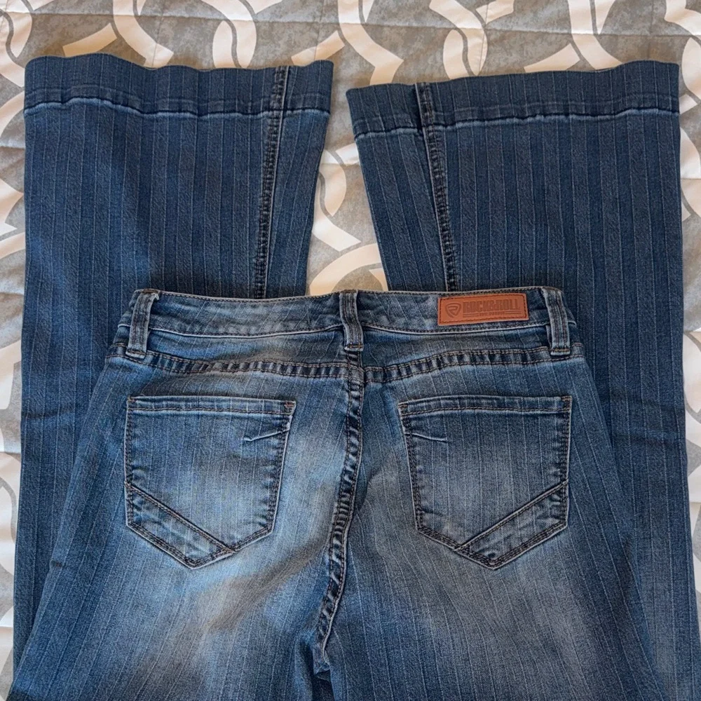 Rock & Roll Cowgirl Blue Flare Jeans 27/34 - Picture 4 of 4